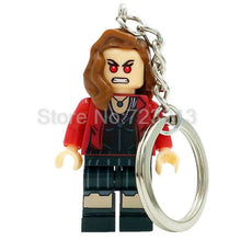 Marvel Super Hero Keychains Single Sale figure Superman Mr Fantastic Cyclops Arrow The Falcon Key Ring Blocks Toys For Childen