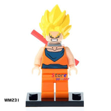 Single star wars super heroes Dragon Ball Z Goku Son Vegeta Master Roshi Figures building blocks model toys for children kits
