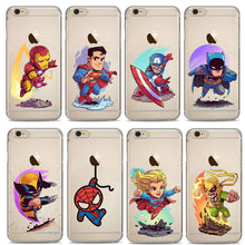 Phone Case Marvel The Avengers Batman DC Comics Superhero Soft Case For iPhone Apple iPhone X 7 8Plus 6 6S 6Plus 5S SE Cases