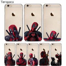 Super Cool Marvel Deadpool Super Hero Soft silicone Phone Case Cover For iphone 8 8Plus 7 7Plus 6 6S 6Plus 5 5S SE