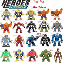 Single Sale Large big sieze Super Heroes Avengers Thanos Hulk Venom Ironman Building Blocks Toys for children brinquedos menino