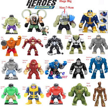 Single Sale Large Big Size Super Heroes Thanos Bane Hulk Venom Ironman  Ninja Dogshank Building Blocks Toys for children