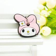 2018  New Anime hello kitty Cartoon Garfield Key Cover cute Garfield  Mario Keychain Marvel Silicone Holder minie key Ring