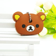 2018  New Anime hello kitty Cartoon Garfield Key Cover cute Garfield  Mario Keychain Marvel Silicone Holder minie key Ring
