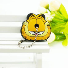 2018  New Anime hello kitty Cartoon Garfield Key Cover cute Garfield  Mario Keychain Marvel Silicone Holder minie key Ring