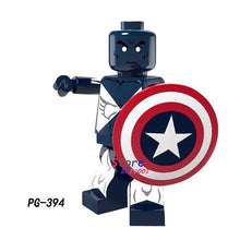 Single Super Hero Reverse Flash Captain America Punisher Iron Man Mendez Parallax Joe Wolverine building blocks toy for children