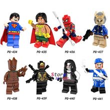 Single marvel Avengers Infinity War Erik Killmonger Superman El Dorado Lobo Spiderman Boomer Ang building block toy for children