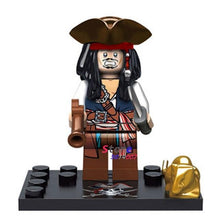Single Captain Pirates of The Caribbean Jack Sparrow Elizabeth Mermaid David building blocks models bricks toys for children kit