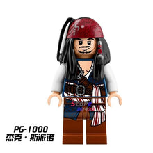 Single Captain Pirates of The Caribbean Jack Sparrow Elizabeth Mermaid David building blocks models bricks toys for children kit