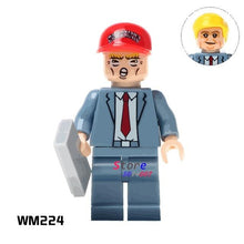 Single Bruce Lee Charlie Chaplin Donald Trump Michael Jackson Miyazaki Hayao Beckham building blocks bricks toys for children