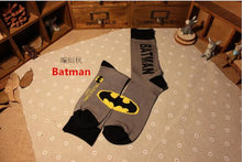 9 Styles Marvel Comics Knee-High Sock Iron Man Captain America The Hulk Batman Superman Spiderman Cartoon Pattern Sports Sock