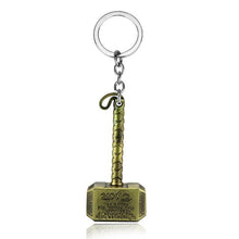 Marvel Avengers Thor's Hammer Mjolnir Keychain Captain America Shield Hulk Batman Mask KeyChain Keyrings Drop Shipping Wholesale