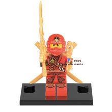Single Star wars super hero Lloyd Green Ninja Gold Sword weapons building blocks models bricks hobby toys for children kits gift