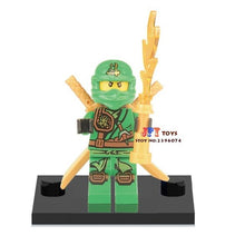 Single Star wars super hero Lloyd Green Ninja Gold Sword weapons building blocks models bricks hobby toys for children kits gift