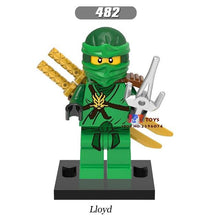 Single Star wars super hero Lloyd Green Ninja Gold Sword weapons building blocks models bricks hobby toys for children kits gift