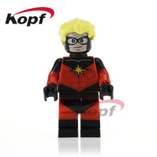 Single Sale Super Heroes X-Men Panther Batman Jubilee Marvel Cowboys America Red Flash Clayface Building Blocks Kids Toys PG8088